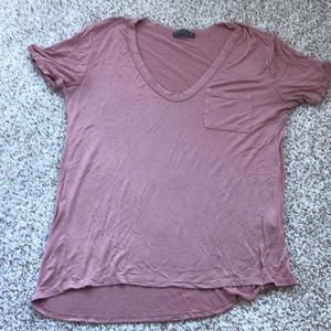 Blush vneck tee